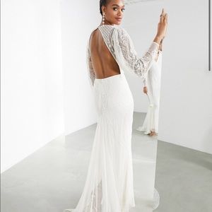 ASOS Lucy placement beaded wedding dress